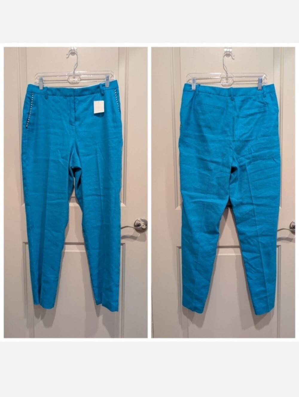 Court & Rowe Clean Finish Stretch Seersucker Trousers Stone Blue at Nordstrom